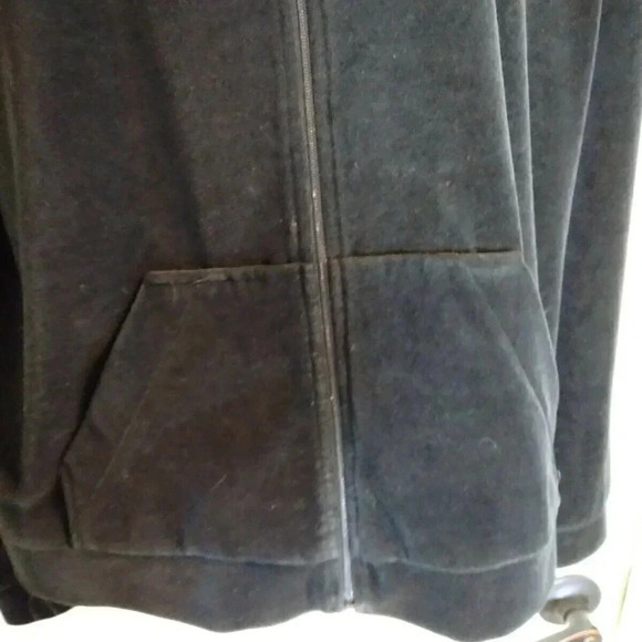 St. John Sport Velvet Sweater/ Cardigan Black Full Zip Sz M Bust 40 Le… - Picture 6 of 9